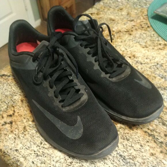 Nike Mens FS Lite Run 4 852435-003 Black Road Running Shoes Lace Up Size 10.5 - Picture 1 of 12